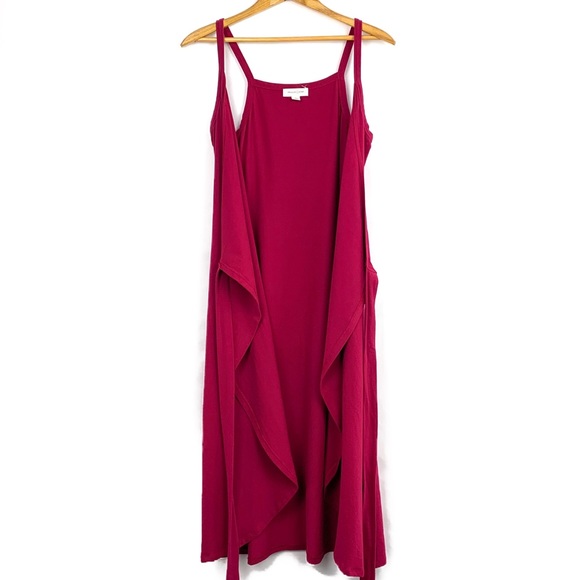 Treasure & Bond | Knit Wrap Midi Asymmetric Dress - Picture 3 of 8